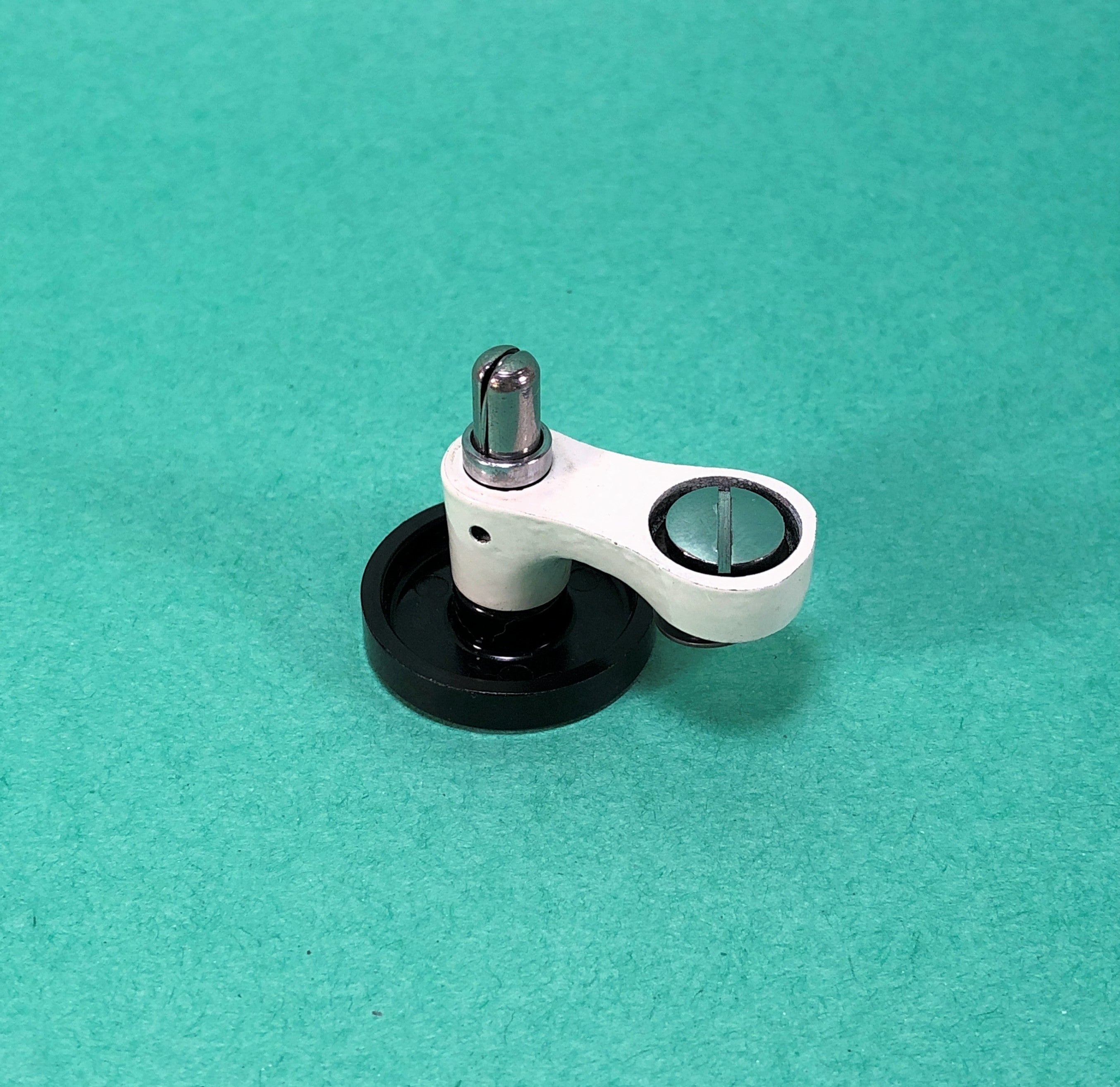 Singer White 221K Featherweight Sewing Machine Bobbin Winder with Chrome Screw - The Old Singer Shop