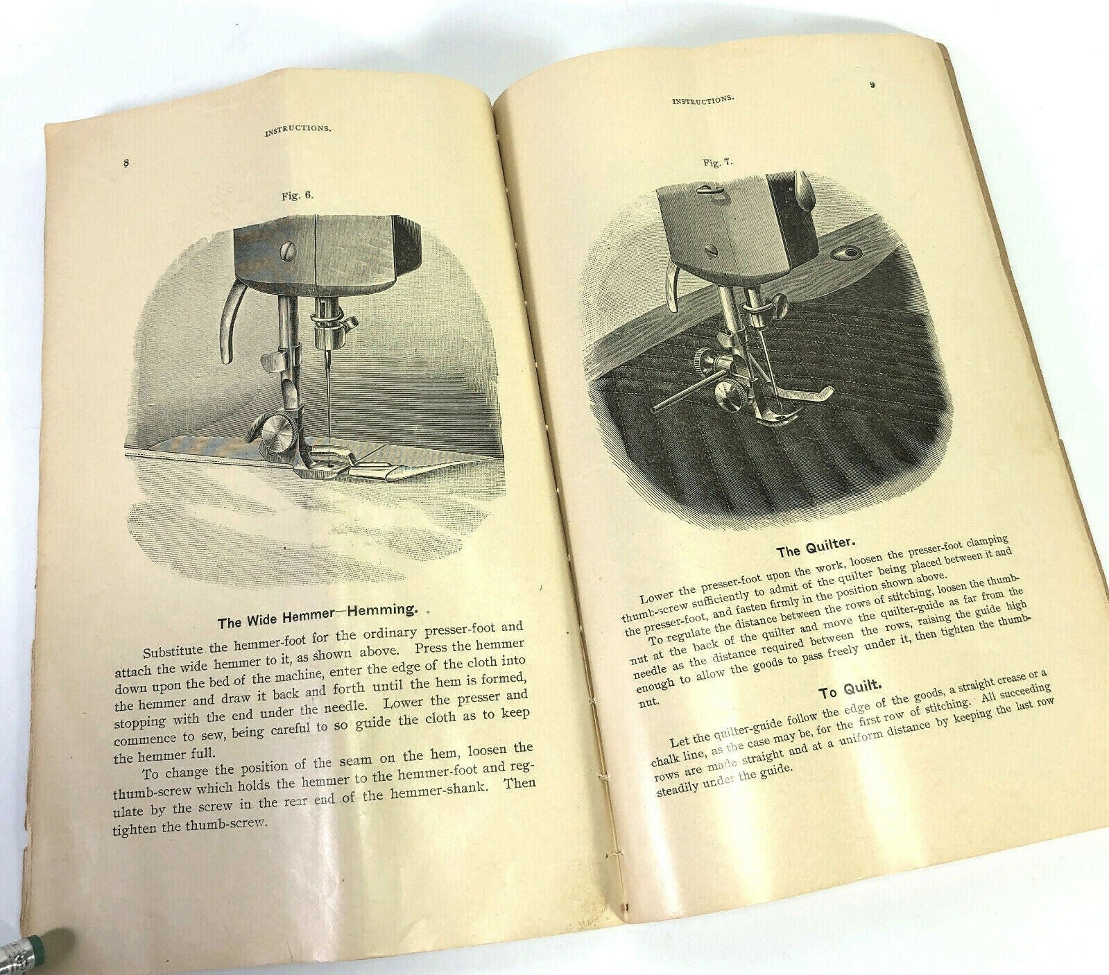 Singer 27 Sewing Machine Attachment Style No 11 Instruction Manual 1898 Vintage Original - The Old Singer Shop