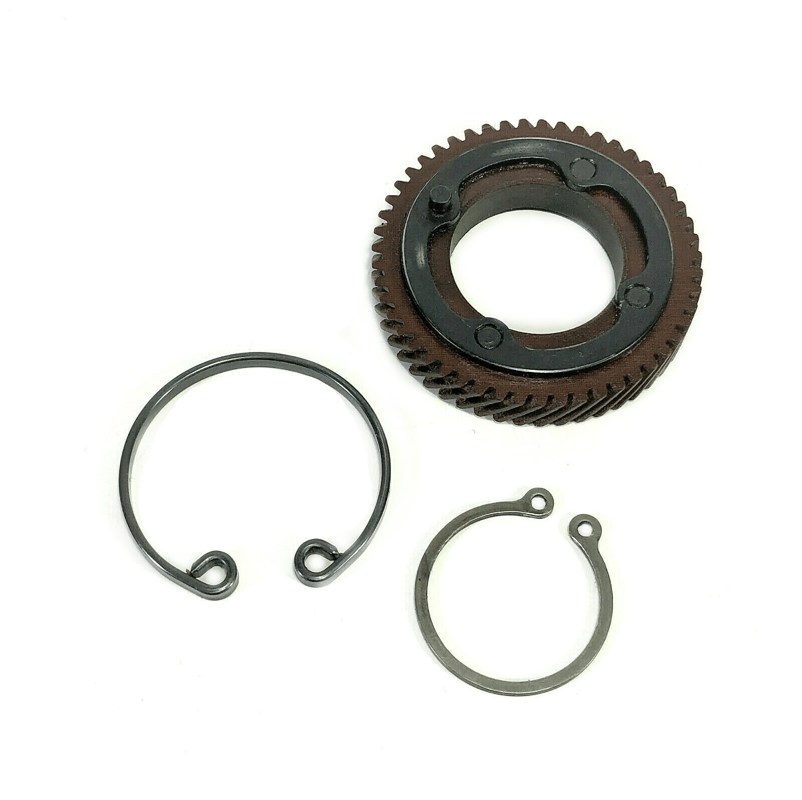 Singer 301 401 403 Sewing Machine Hand Balance Wheel Textolite Gear w Retaining Clips Simanco - The Old Singer Shop