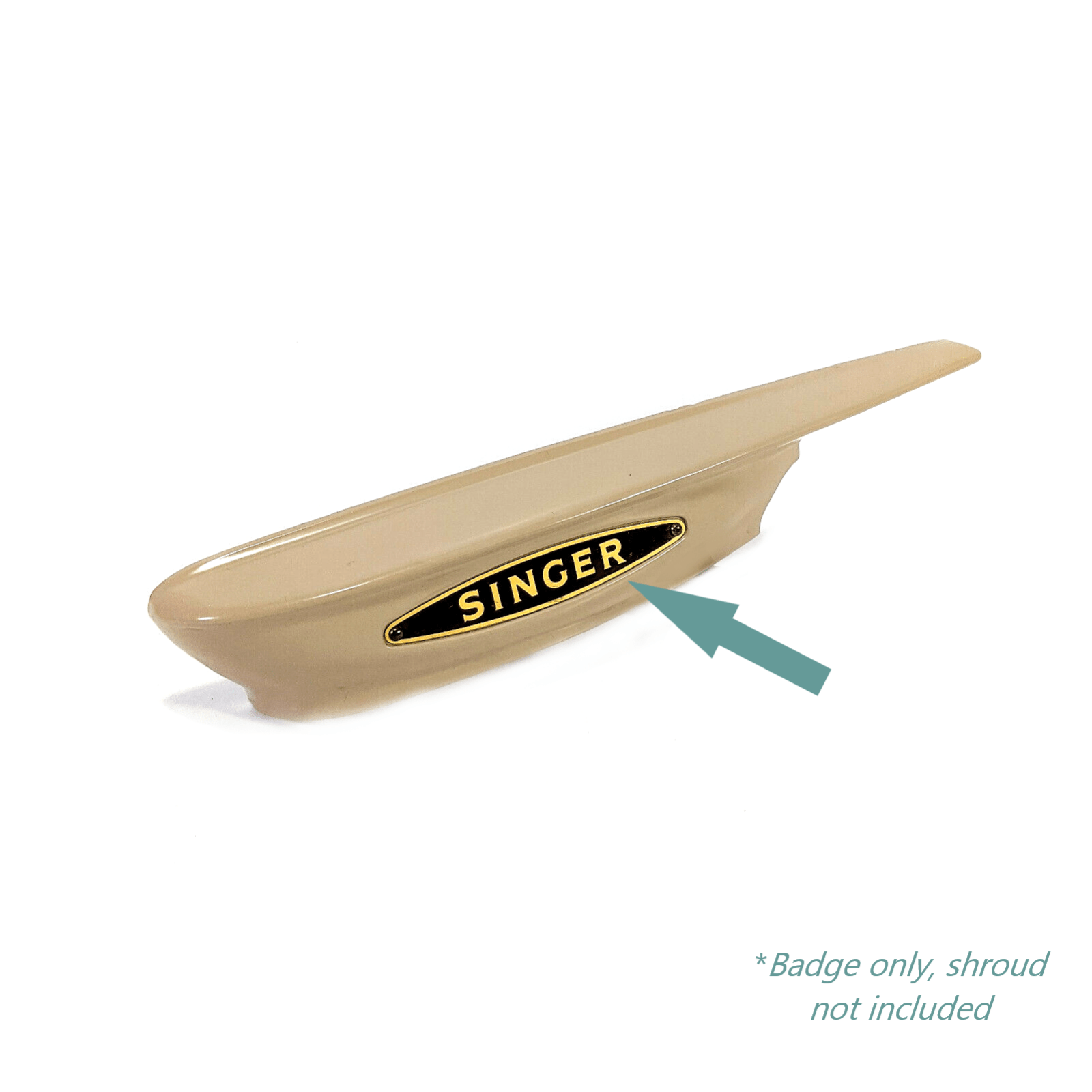 Singer 500 503 Rocketeer Sewing Machine Badge for Light Shroud Simanco 140580 - The Old Singer Shop