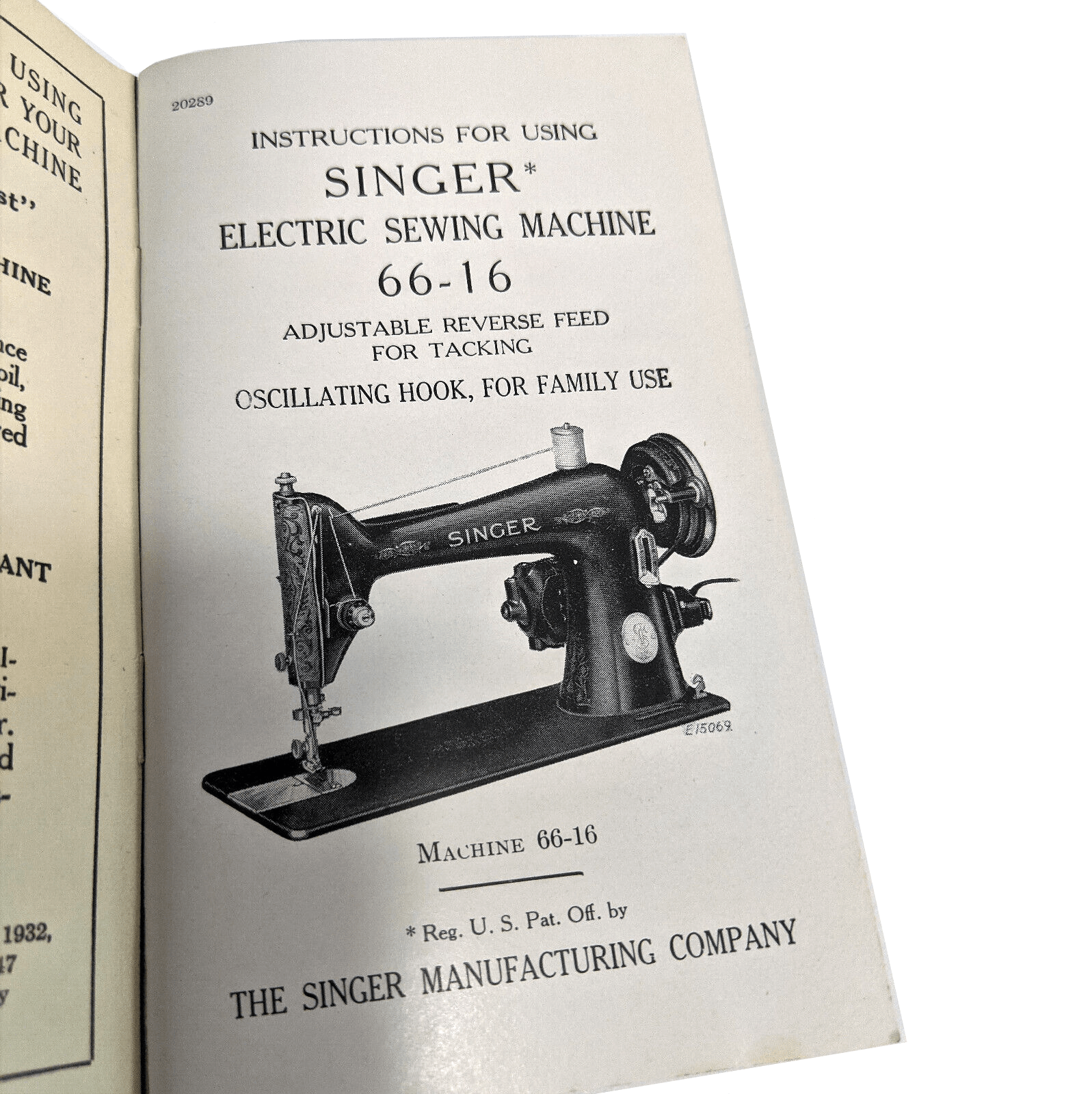 Singer 66 - 16 Sewing Machine Instruction Manual Vintage Original 1950 - The Old Singer Shop