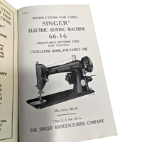 Singer 66-16 Sewing Machine Instruction Manual Vintage Original 1948 - The Old Singer Shop