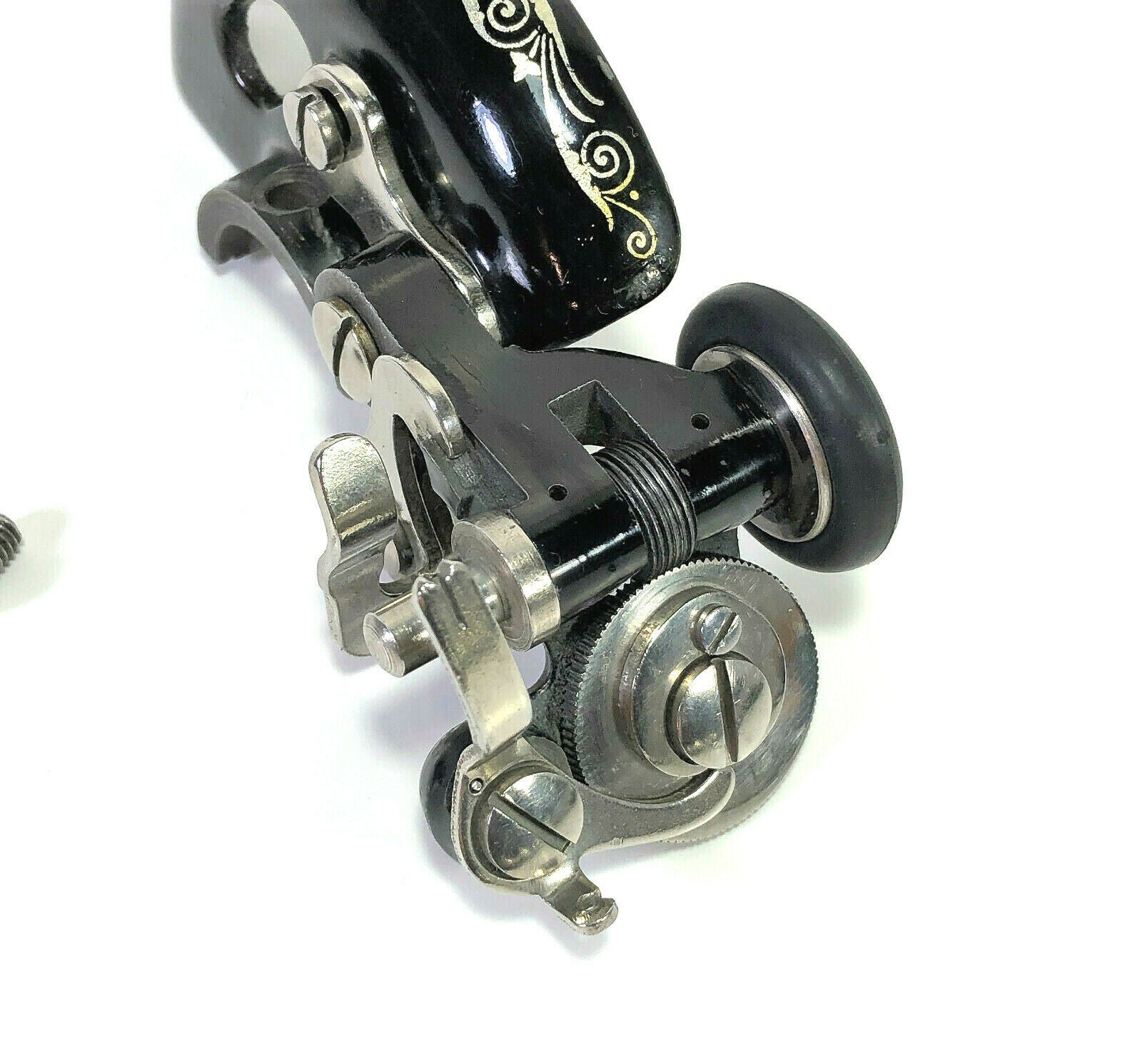 Early Singer 99 Sewing Machine Bobbin Winder Assembly with Belt Guard 99 - 1 99 - 2 - The Old Singer Shop