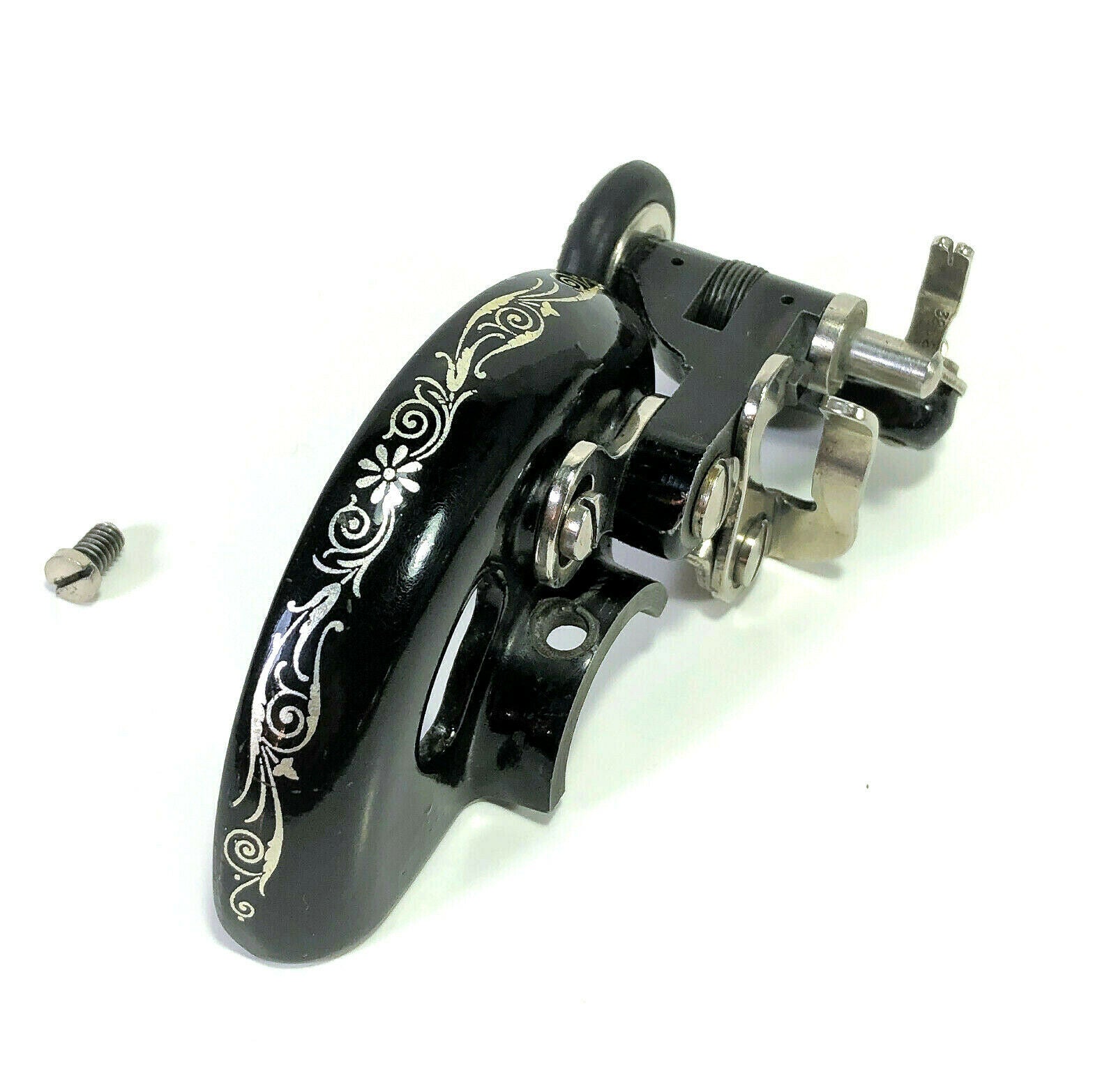 Early Singer 99 Sewing Machine Bobbin Winder Assembly with Belt Guard 99 - 1 99 - 2 - The Old Singer Shop