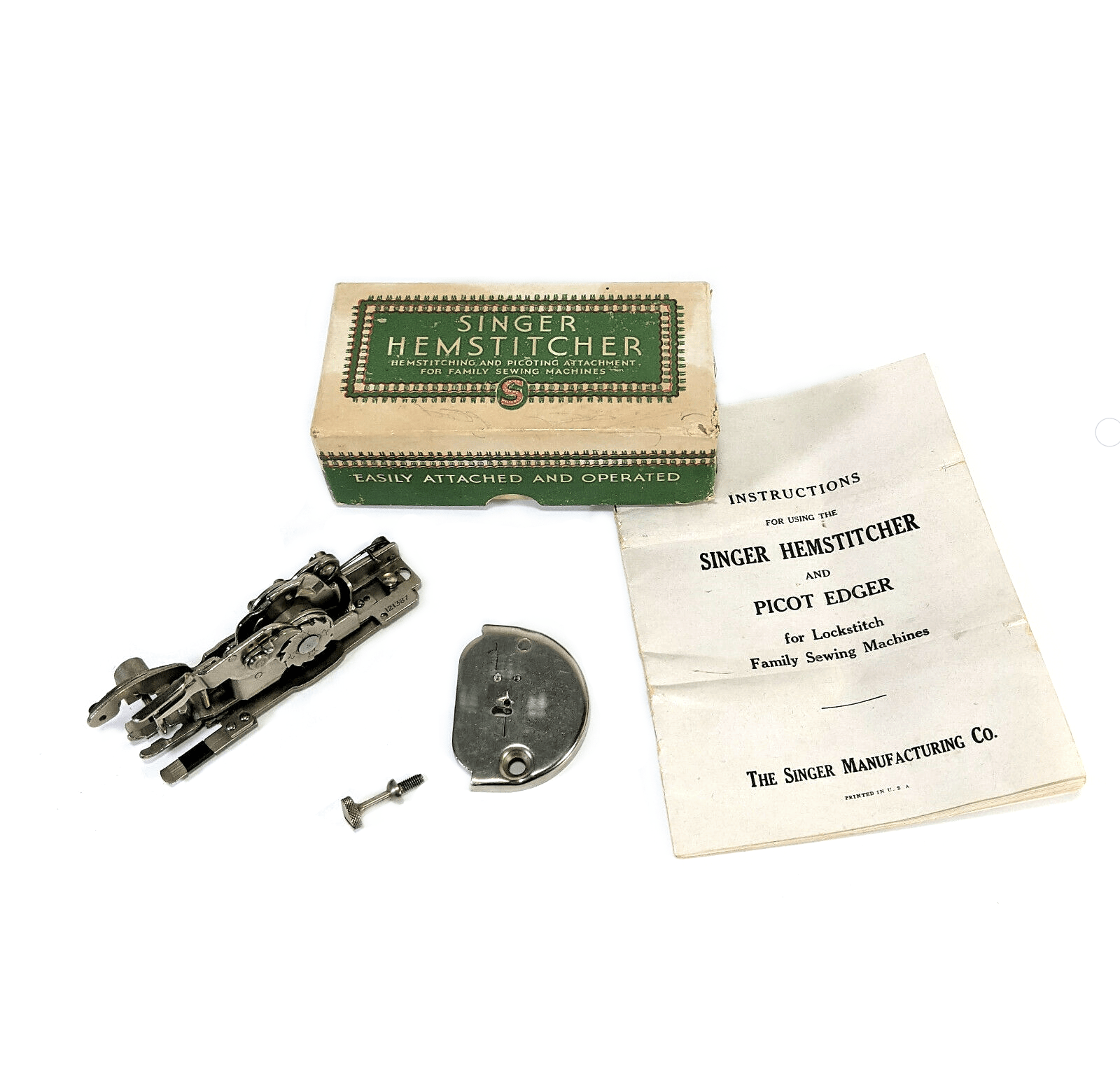 Singer 66 99 Sewing Machine Hemstitcher Picoting Attachment Simanco 121387 121389 - The Old Singer Shop