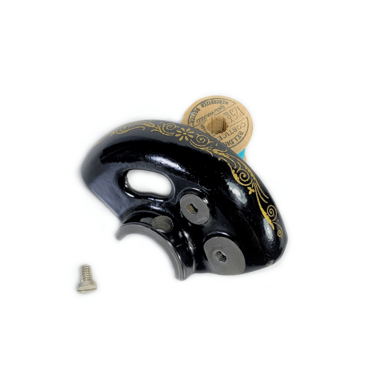 Singer 66 99 Sewing Machine Small Belt Guard w Filigree Decal for Spoked Wheel Simanco 32604 - The Old Singer Shop