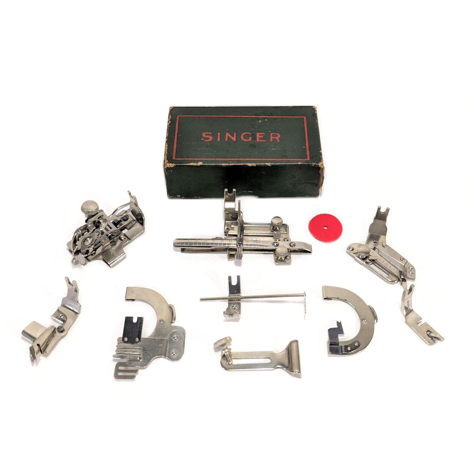 Singer 66 Sewing Machine Rear Back Clamping Presser Foot Attachment Set Simanco - The Old Singer Shop