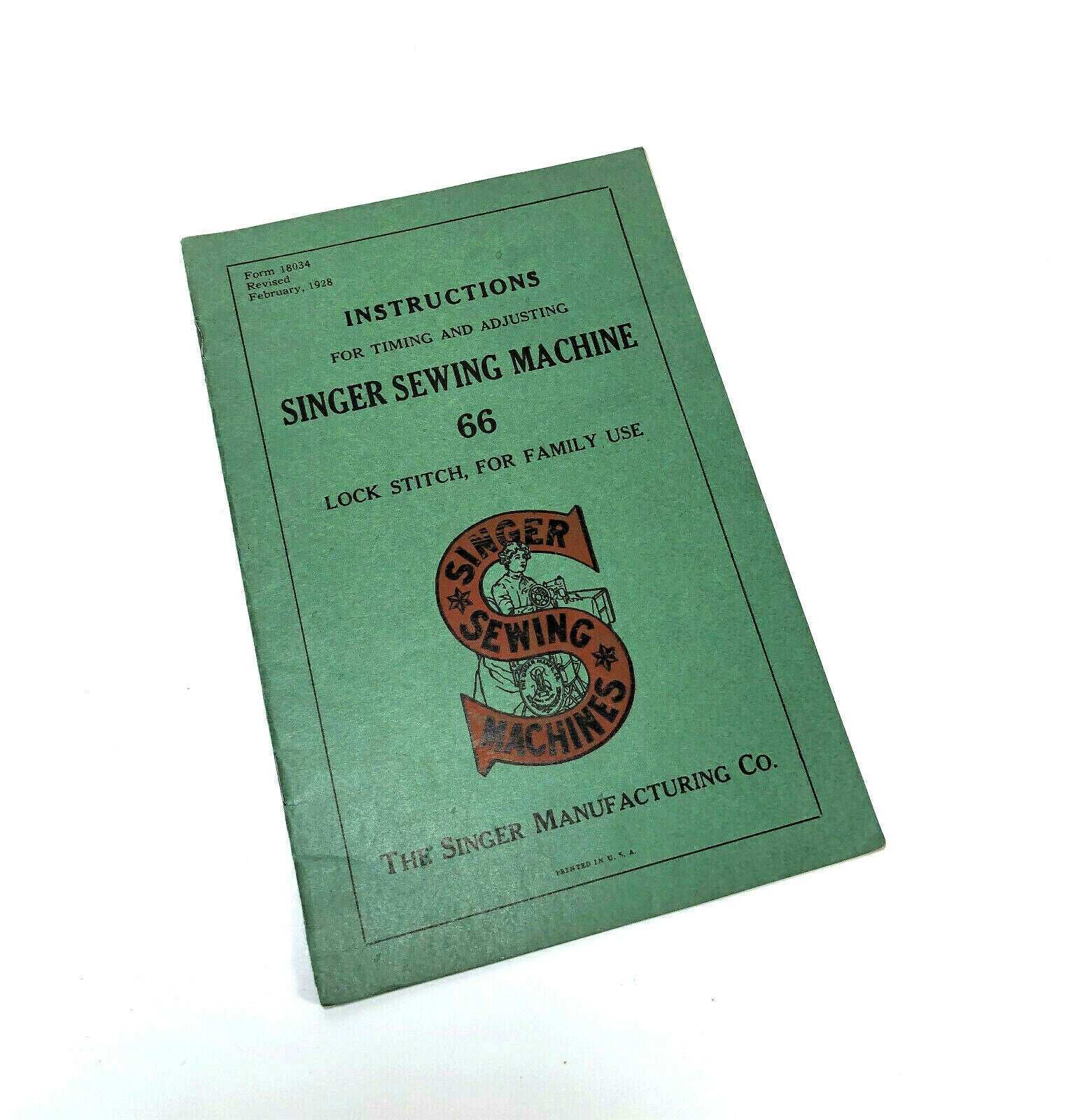 Singer 66 Sewing Machine Timing and Adjusting Adjusters Instruction Manual Vintage Original - The Old Singer Shop