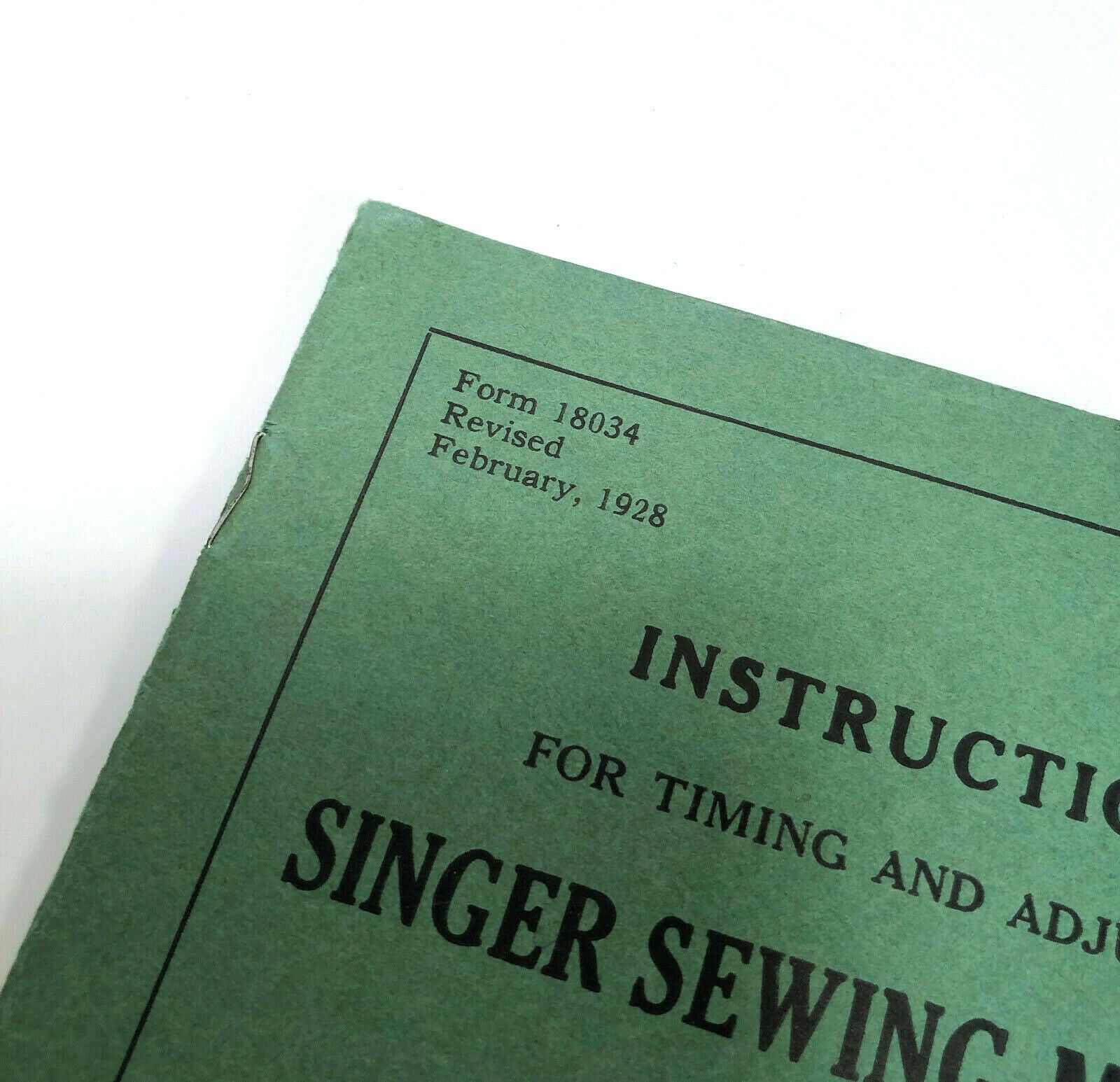 Singer 66 Sewing Machine Timing and Adjusting Adjusters Instruction Manual Vintage Original - The Old Singer Shop