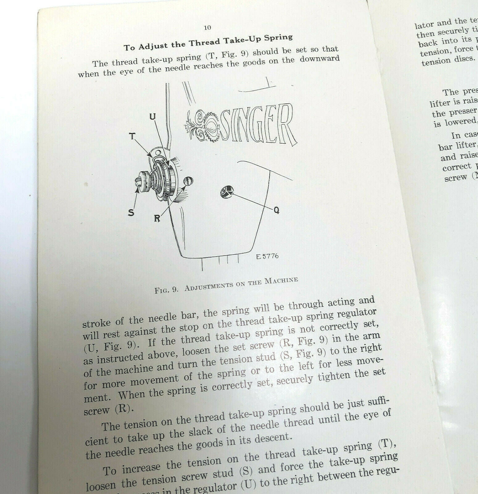 Singer 66 Sewing Machine Timing and Adjusting Adjusters Instruction Manual Vintage Original - The Old Singer Shop