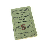 Singer 66 Treadle Sewing Machine Instruction Manual Vintage Original 1926 - The Old Singer Shop
