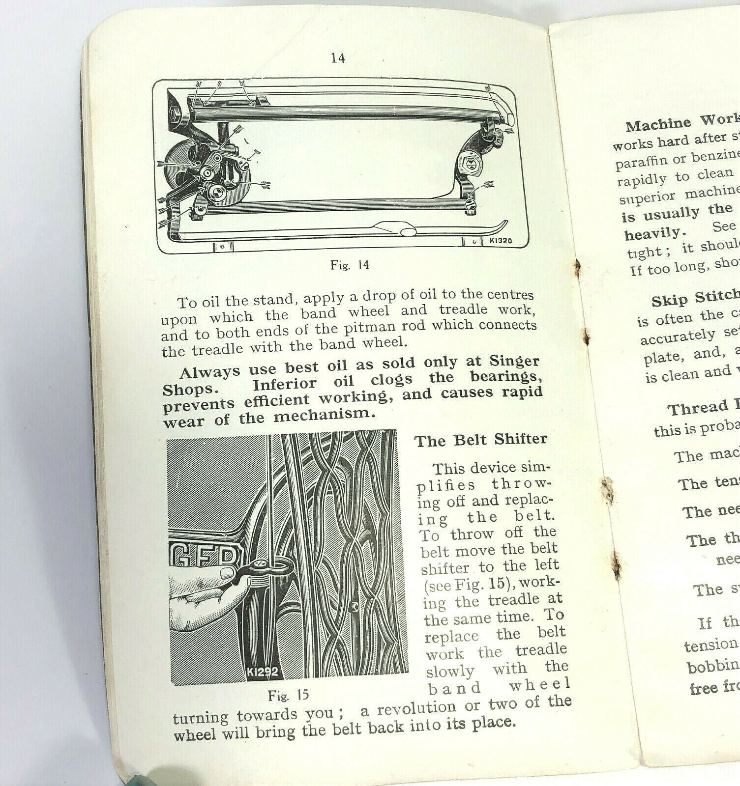 Singer 66 Treadle Sewing Machine Instruction Manual Vintage Original 1926 - The Old Singer Shop