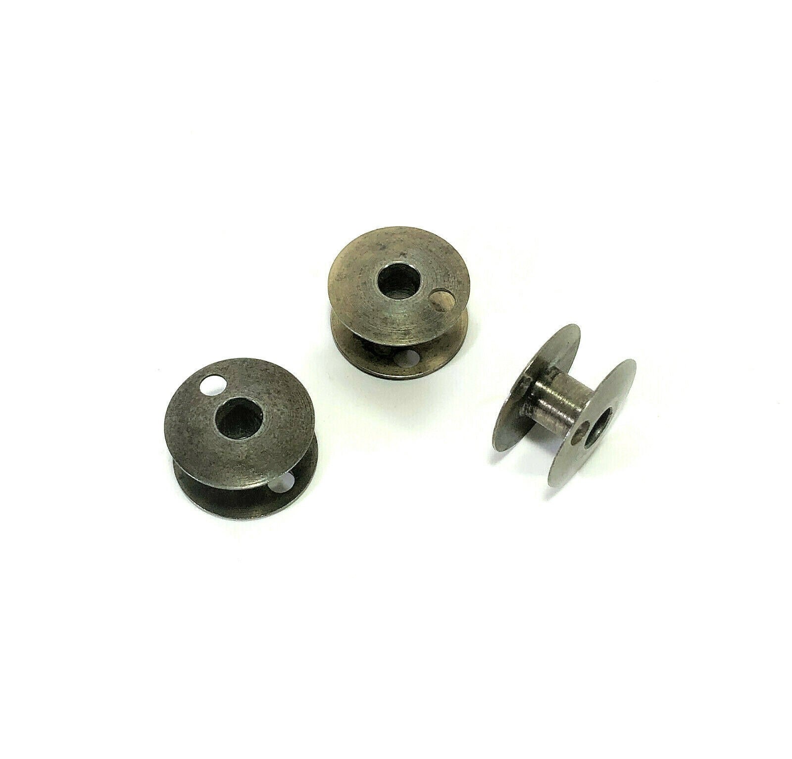 Singer 72W19 Hemstitcher Industrial Sewing Machine Bobbins Cast Steel 213710 Lot of 3 - The Old Singer Shop