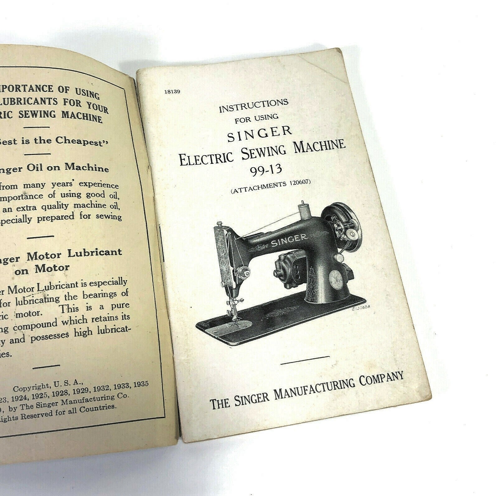 Singer 99 - 13 99K Sewing Machine Instruction Manual Vintage Original 1939 - The Old Singer Shop