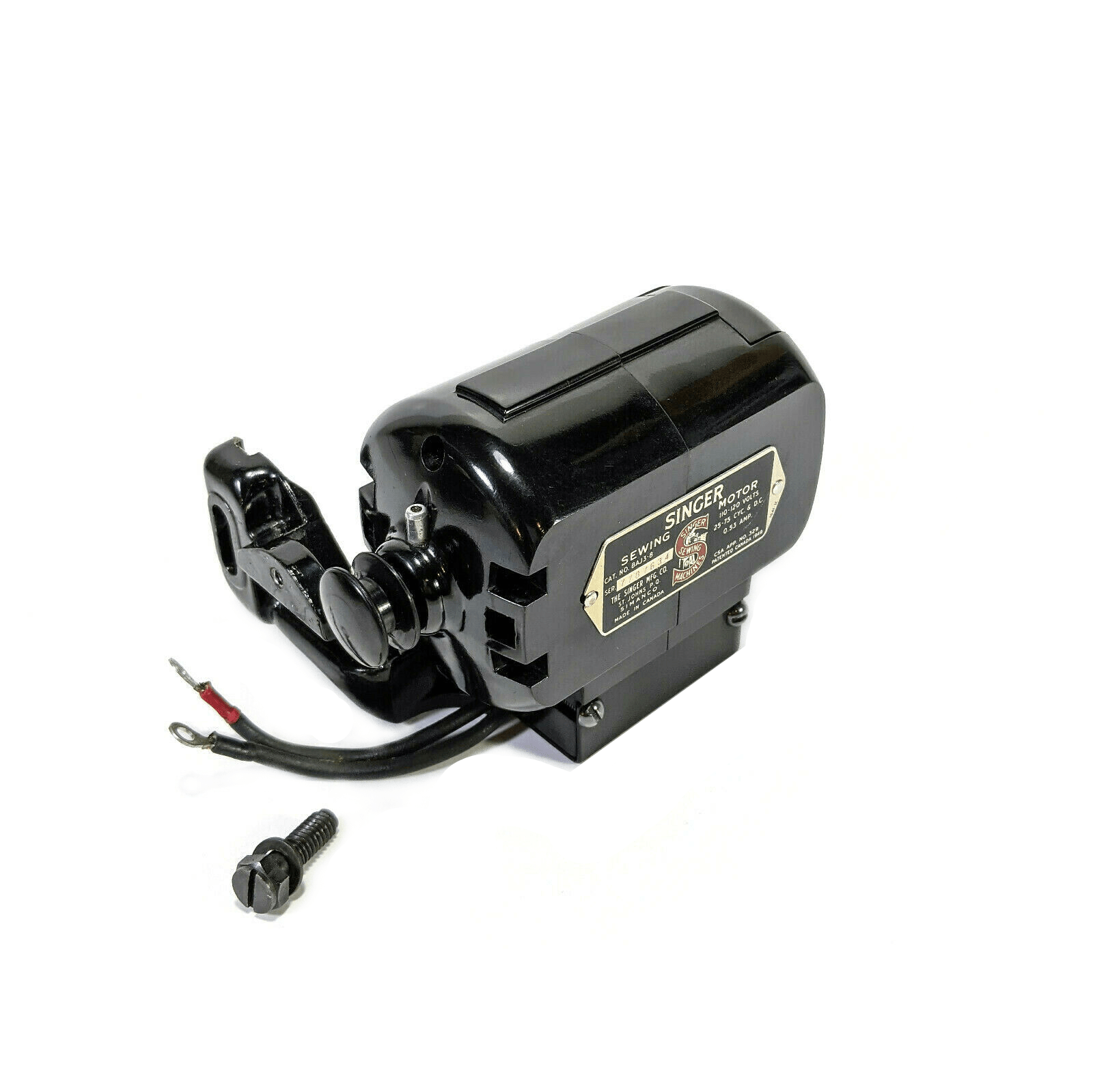 Singer BA3 - 8 Sewing Machine Motor with Mounting Bracket Simanco 99 66 15 - 90 128 BAJ3 - 8 - The Old Singer Shop