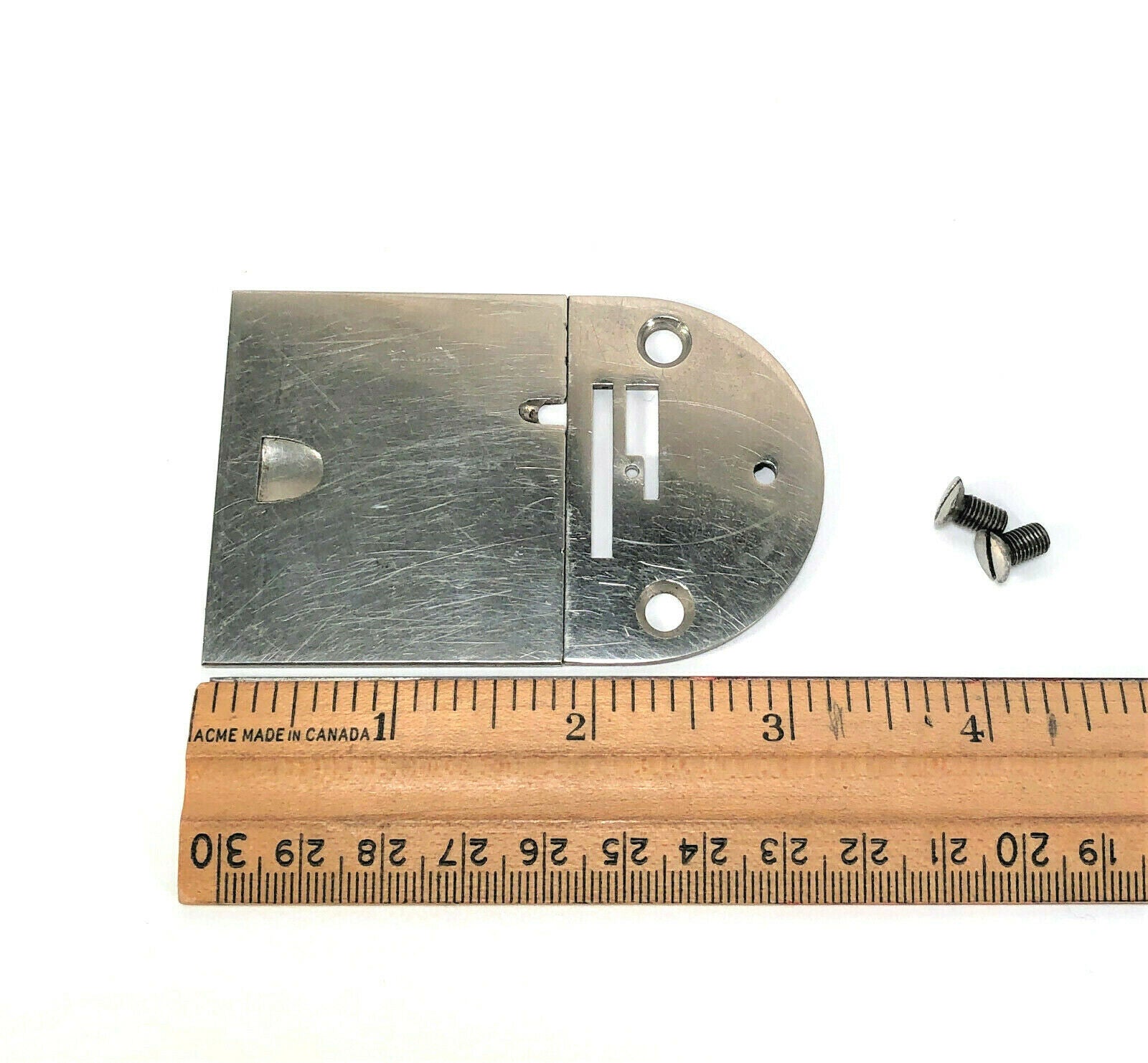 Singer 66 99 Sewing Machine Throat Needle and Slide Plate Set in Nickel Simanco 32602 32569 - The Old Singer Shop