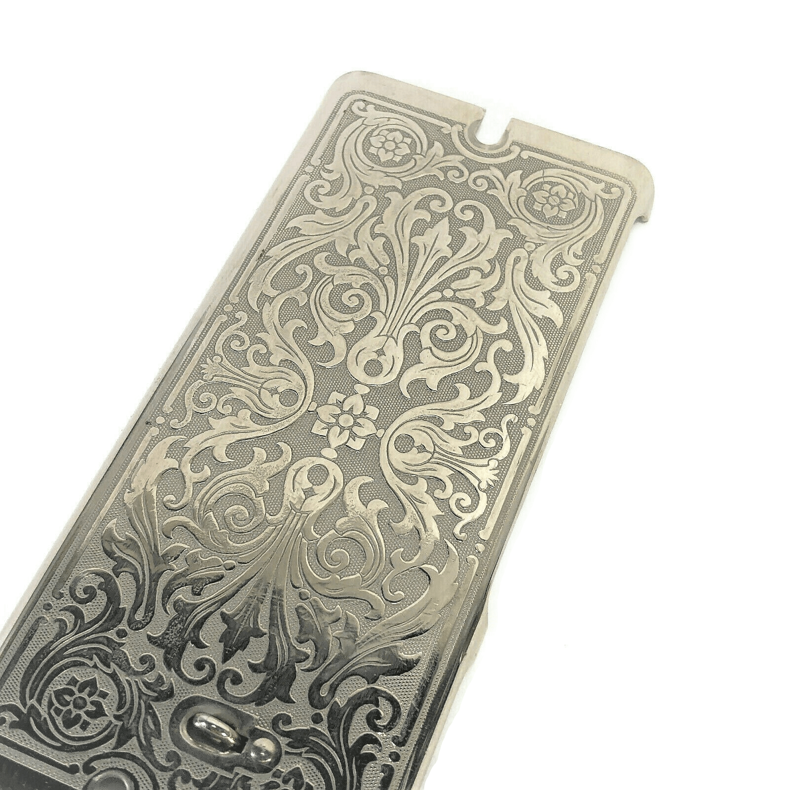 Singer 99 99K Sewing Machine Scroll Faceplate Side Face Plate in Nickel Simanco 33663 - The Old Singer Shop