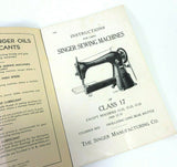 Singer Class 17 Industrial Sewing Machine Instruction Manual Vintage Original 1935 - The Old Singer Shop