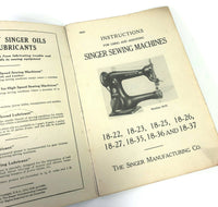Singer Class 18 Industrial Sewing Machine Instruction Manual Vintage Original 1935 - The Old Singer Shop