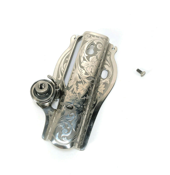 Early Singer 15 Sewing Machine Floral Face Plate and Tension Assembly Simanco 15406 - The Old Singer Shop