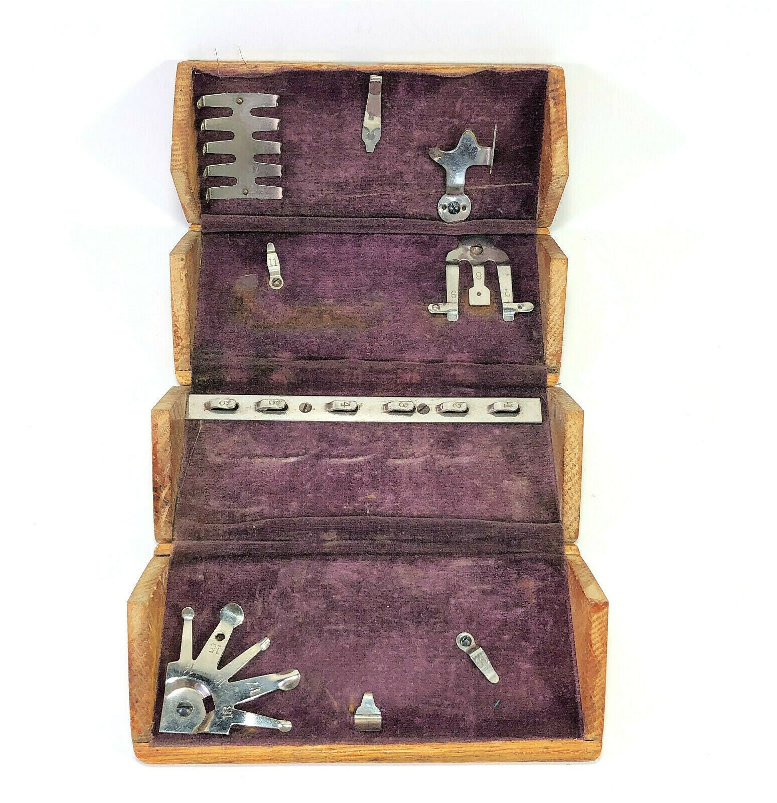 1889 Singer Sewing Machine Oak Puzzle Box AS IS for Project No