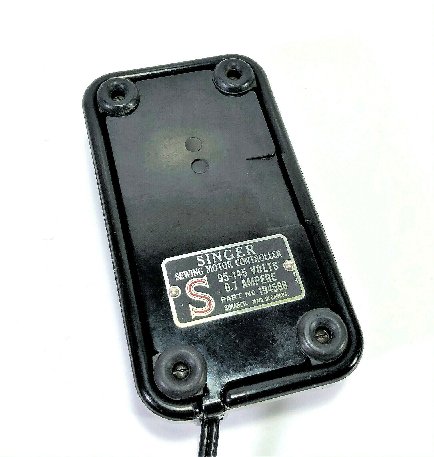 Singer Sewing Machine Bakelite Foot Pedal Controller Simanco 194588 194828 Refurbished - The Old Singer Shop