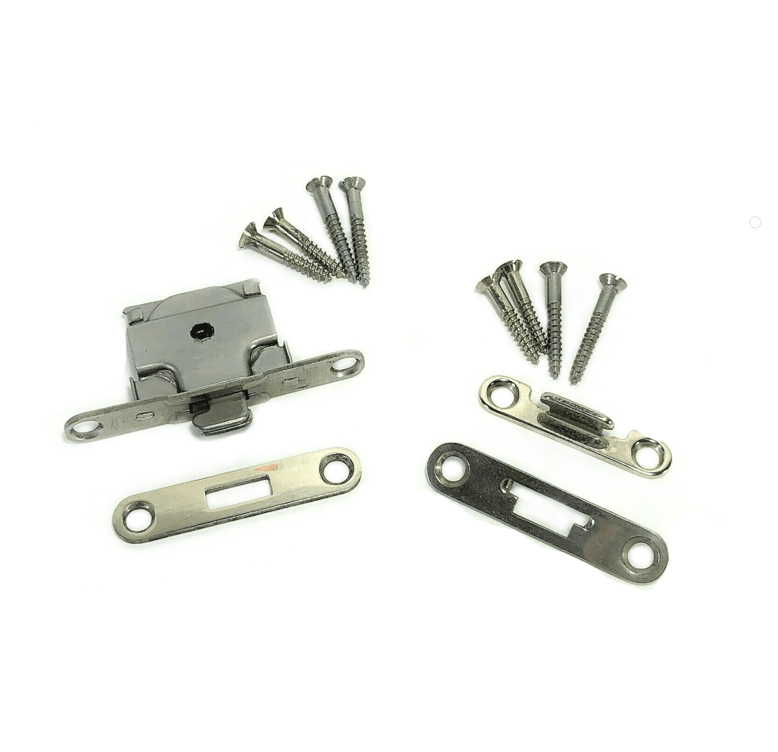 Singer Sewing Machine Bentwood Case Lock and Latch Plate Set in Nickel Simanco - The Old Singer Shop