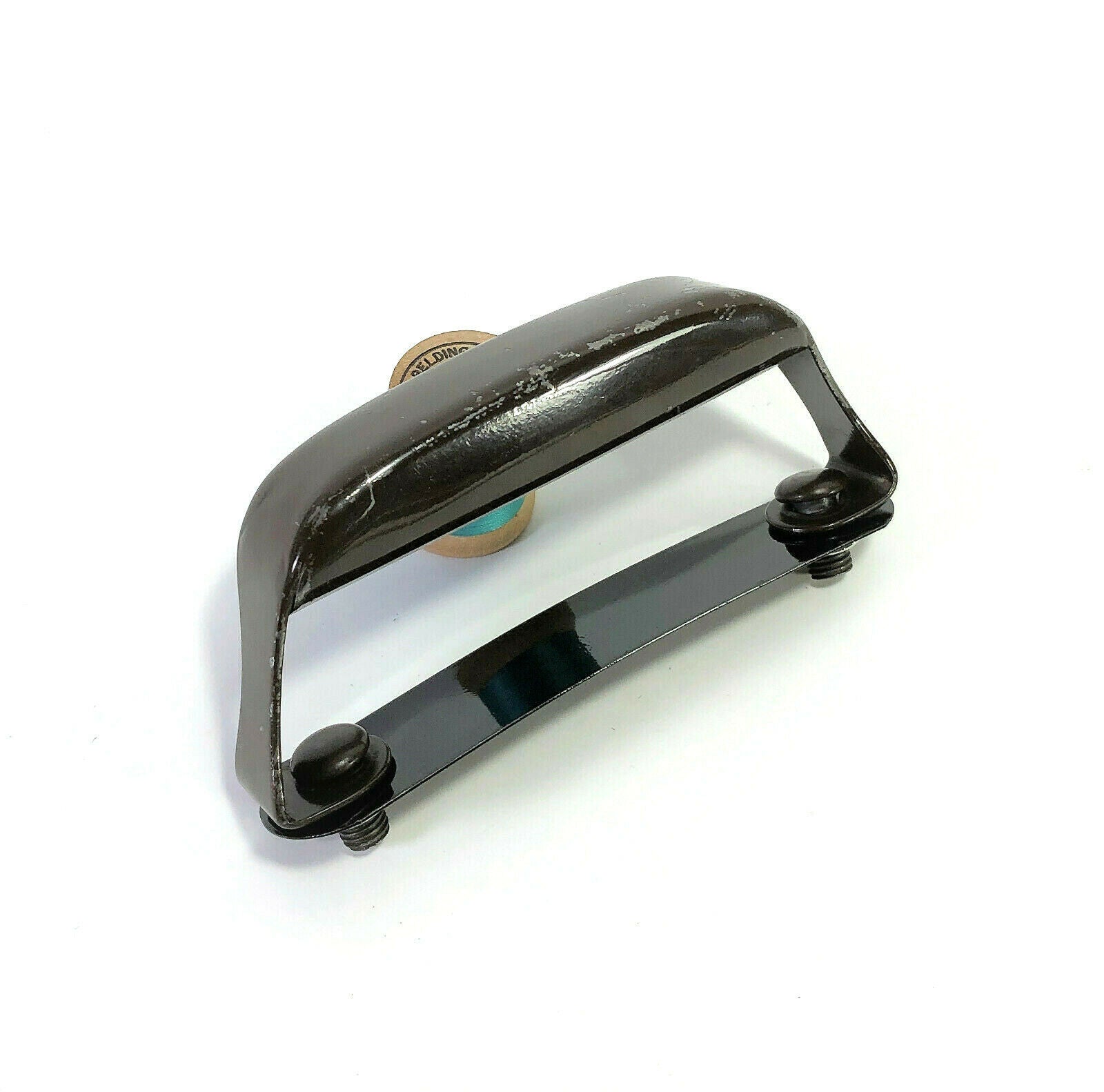 Singer Sewing Machine Bentwood Case Brown Steel Handle Simanco - The Old Singer Shop