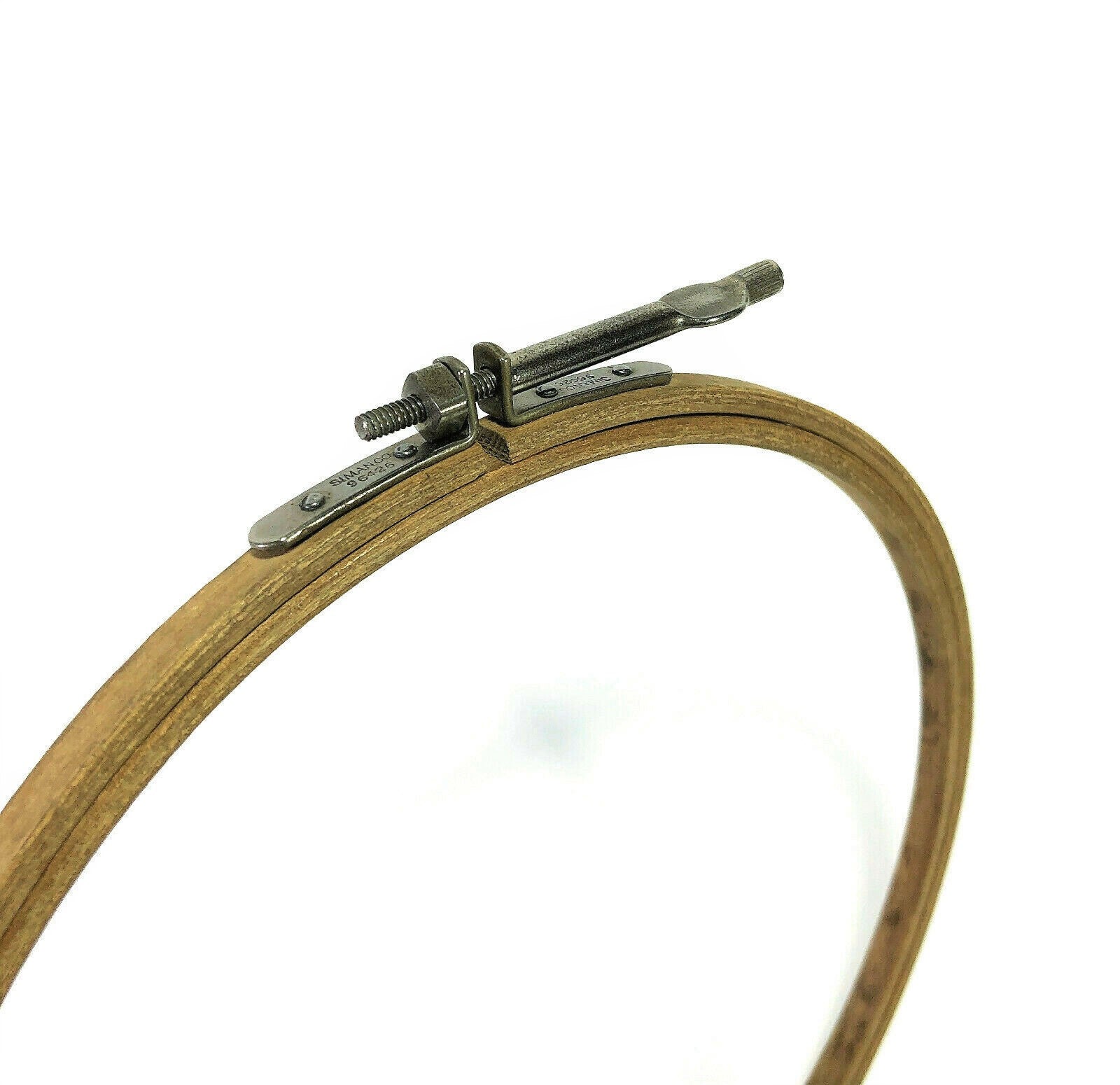 Rare Singer Sewing Machine 8" Wooden Birch Embroidery Darning Hoop Simanco 96426 - The Old Singer Shop