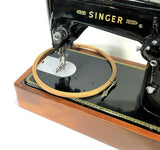 Rare Singer Sewing Machine 8" Wooden Birch Embroidery Darning Hoop Simanco 96426 - The Old Singer Shop