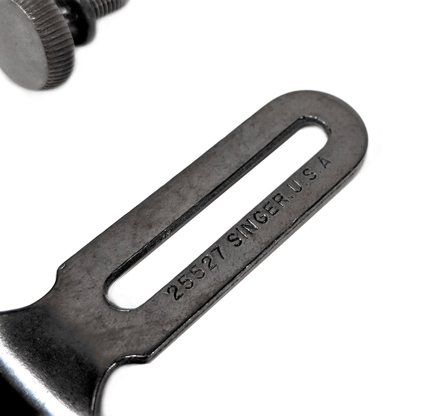 Singer Sewing Machine Blackside Seam Cloth Guide w Thumb Screw Simanco 25527 B - The Old Singer Shop