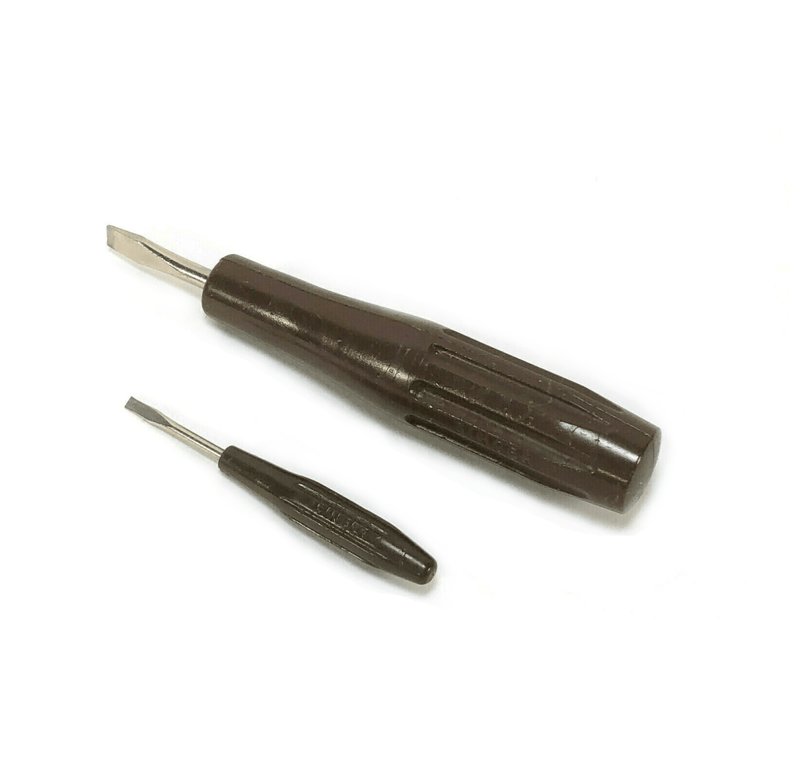 Vintage 60s Singer Sewing Machine Brown Handle Screwdriver Set Simanco 161294 161295 - The Old Singer Shop