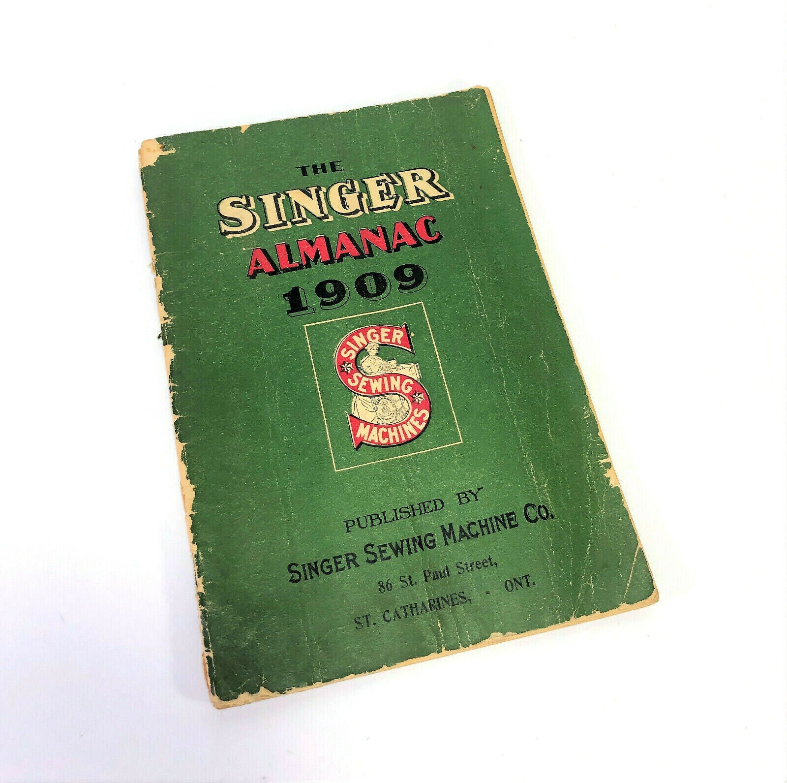Singer Sewing Machine Co Almanac for 1909 Canada Vintage Original Booklet - The Old Singer Shop