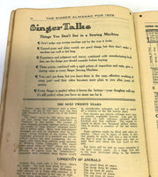 Singer Sewing Machine Co Almanac for 1909 Canada Vintage Original Booklet - The Old Singer Shop