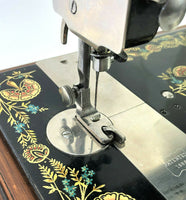 Early Singer Sewing Machine Low Shank Hemmer Feller Foot Simanco 26152 Puzzle Box - The Old Singer Shop