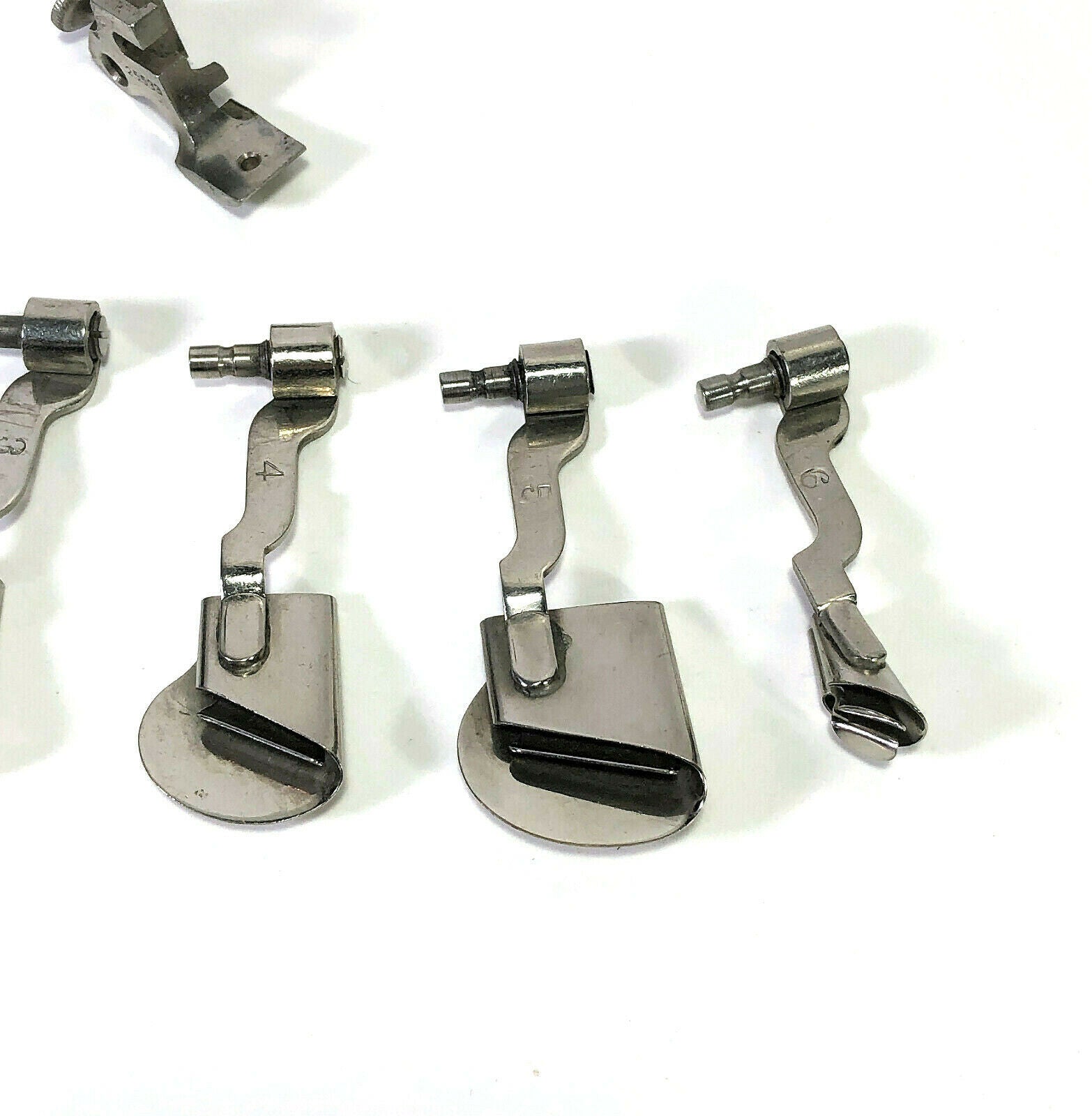 Early Singer Sewing Machine Low Shank Hemmer Foot Set Simanco 25533 Puzzle Box - The Old Singer Shop