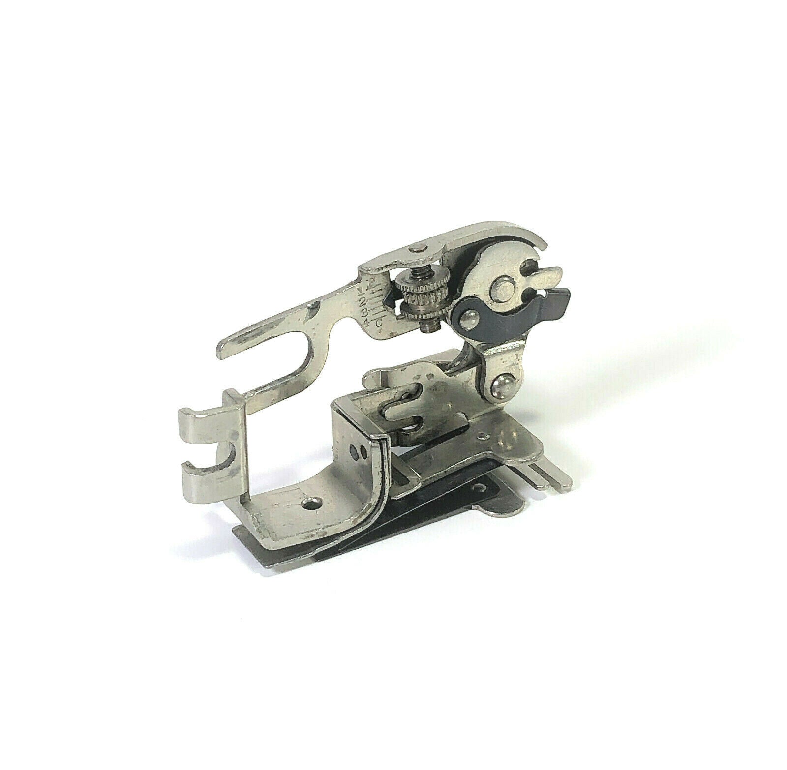Early Singer Sewing Machine Low Shank Ruffler Foot Simanco 26156 Puzzle Box - The Old Singer Shop
