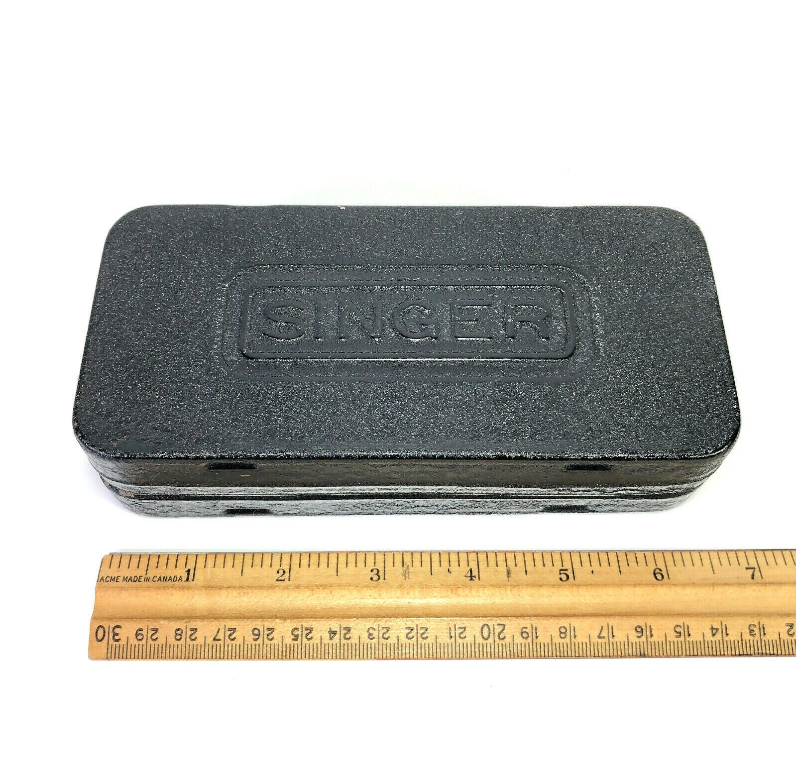 Singer Sewing Machine Crinkle Godzilla Attachment Accessory Case Vintage - The Old Singer Shop