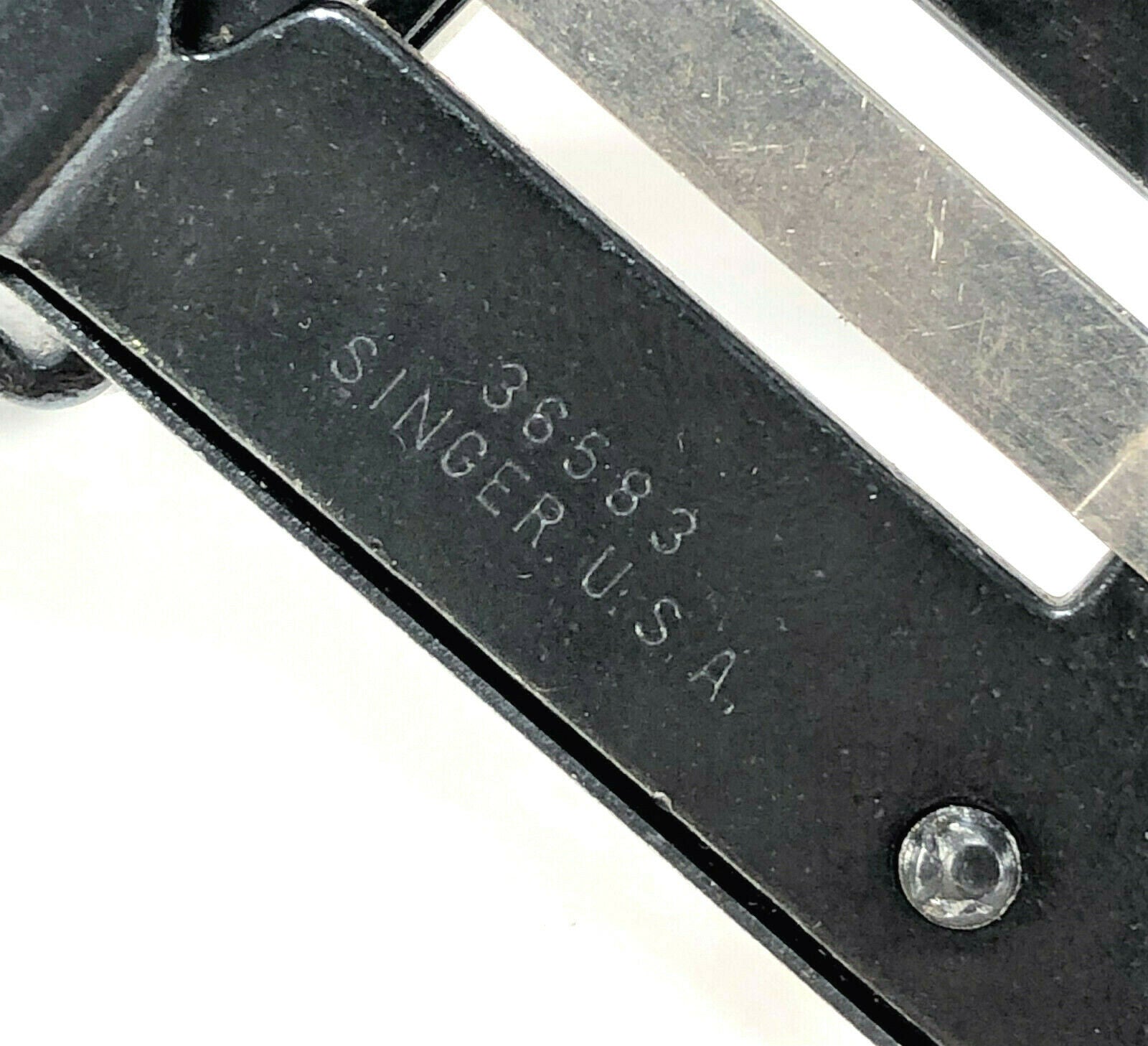 Singer Sewing Machine Blackside Low Shank Tucker Foot Attachment Simanco 36583 B - The Old Singer Shop