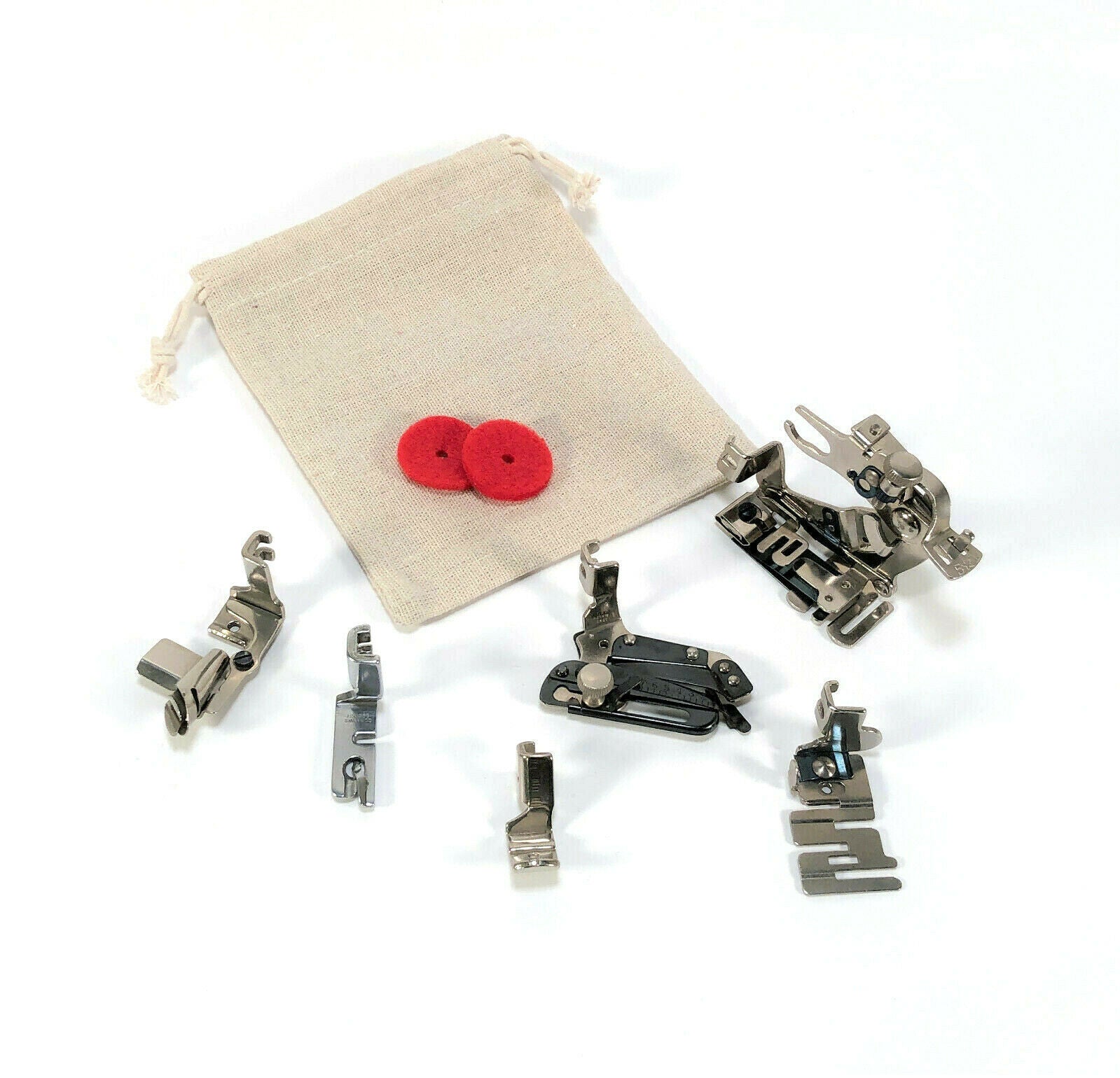 Vintage Singer Sewing Machine 6pc Low Shank Presser Foot Attachment Set Simanco - The Old Singer Shop