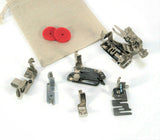 Vintage Singer Sewing Machine 6pc Low Shank Presser Foot Attachment Set Simanco - The Old Singer Shop