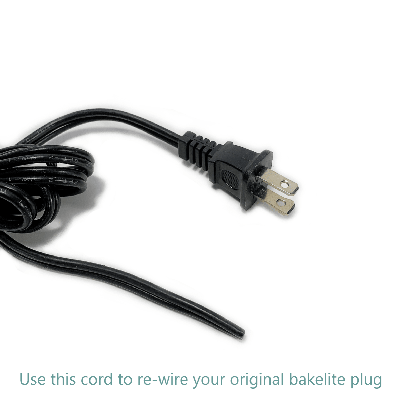 Singer Sewing Machine Single Lead Power Cord w Wall Plug Re - Wire Your Original Bakelite Plug! - The Old Singer Shop