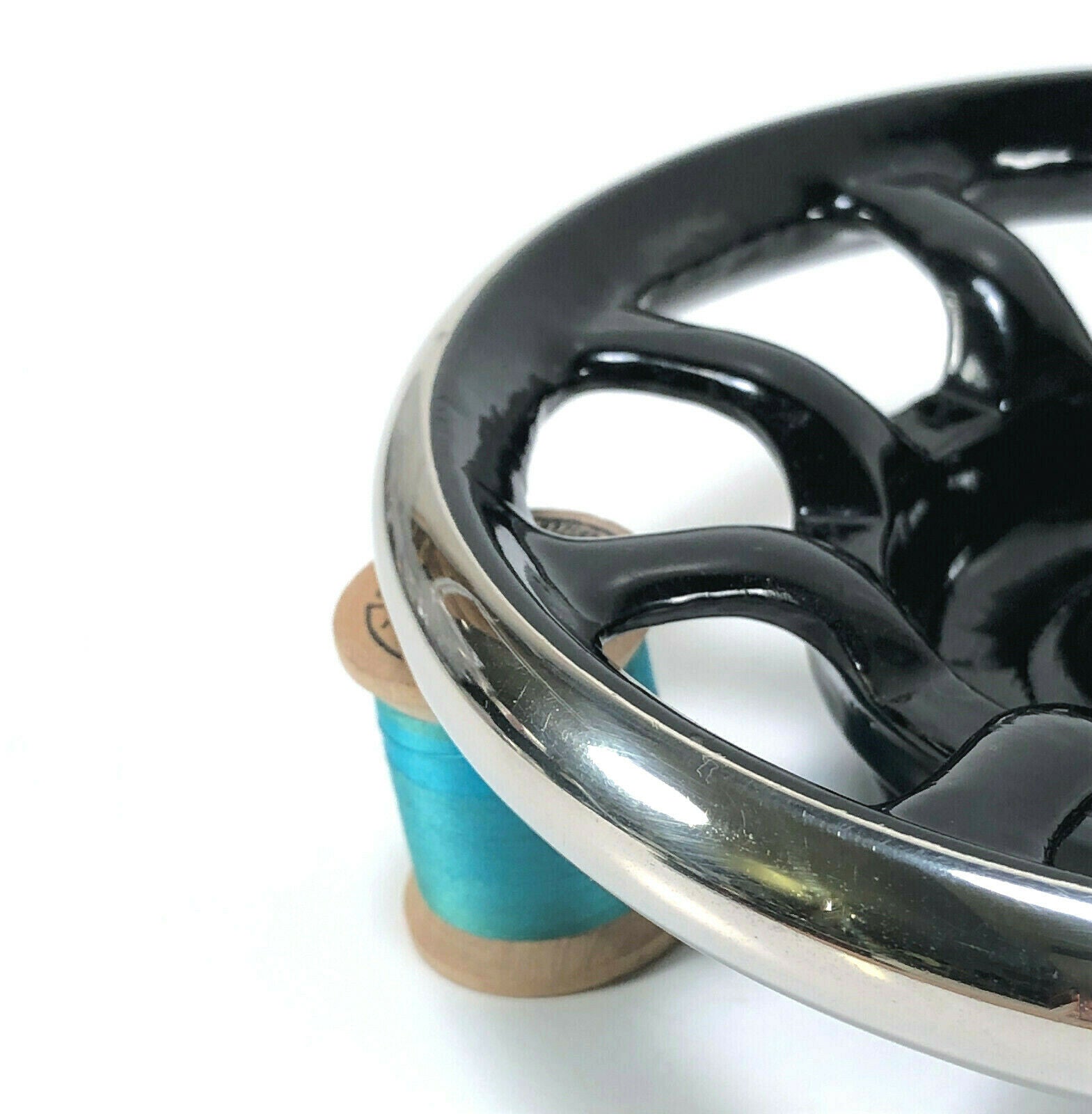 Singer Sewing Machine Spoked Nickel Rim Balance Hand Wheel w Stop Motion Knob Simanco 15282 - The Old Singer Shop