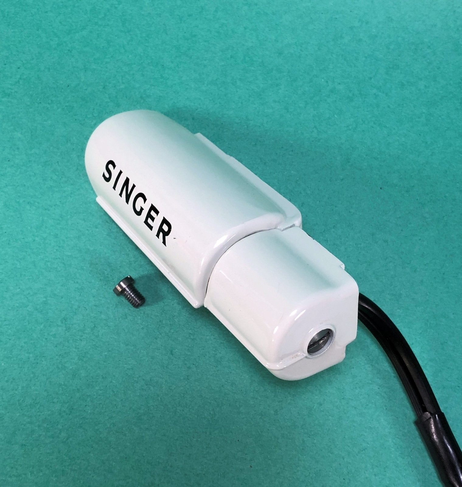 Singer White 221K Featherweight Light Socket Shroud Assembly Simanco 87064 - The Old Singer Shop