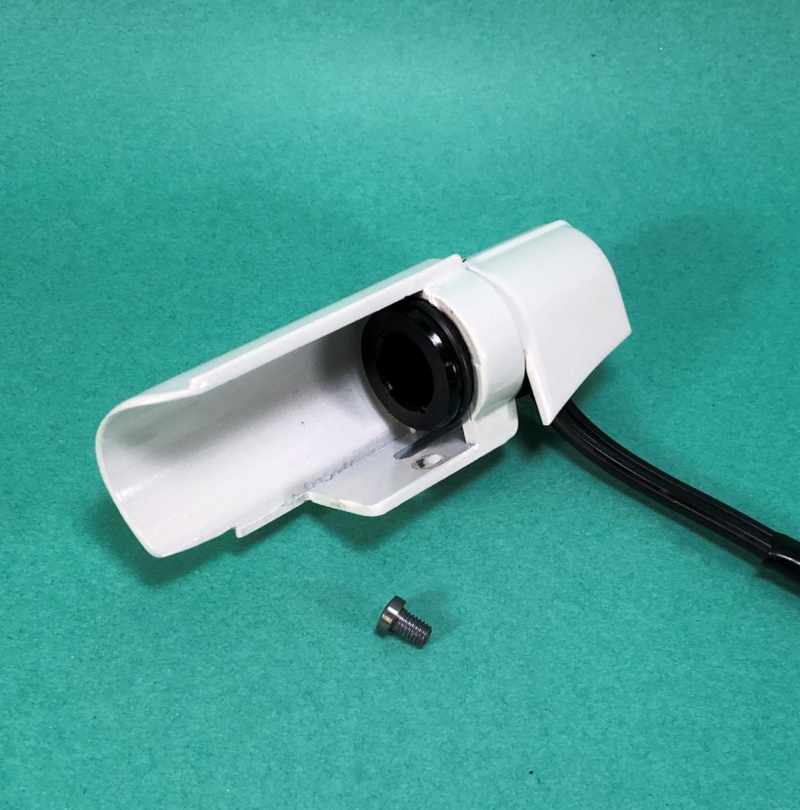 Singer White 221K Featherweight Light Socket Shroud Assembly Simanco 87064 - The Old Singer Shop