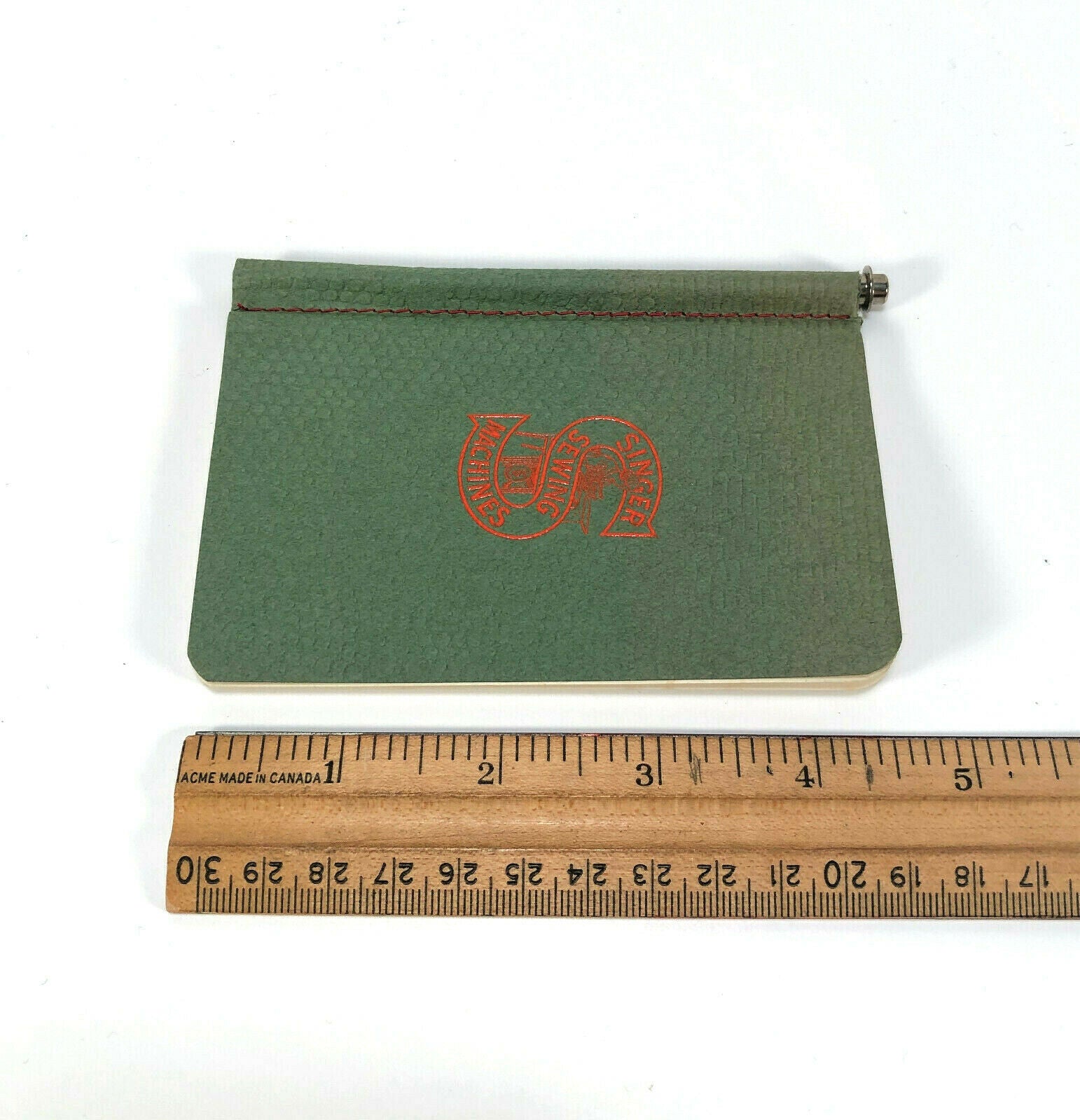 Vintage Singer Sewing Machine Advertising Pocket Notebook with Pencil - The Old Singer Shop