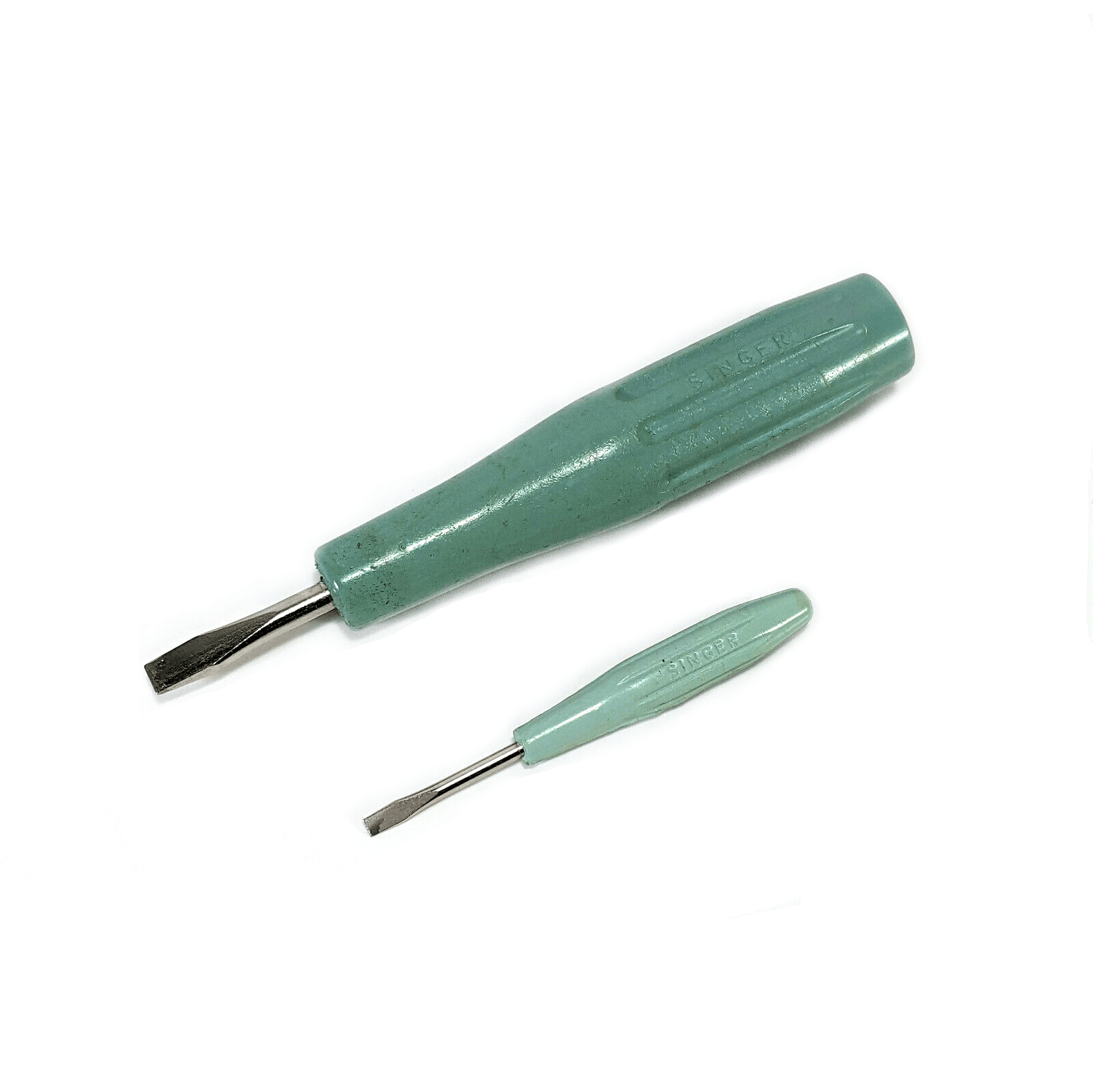 Vintage 60s Singer Sewing Machine Blue Handle Screwdriver Set Simanco 161294 161295 - The Old Singer Shop