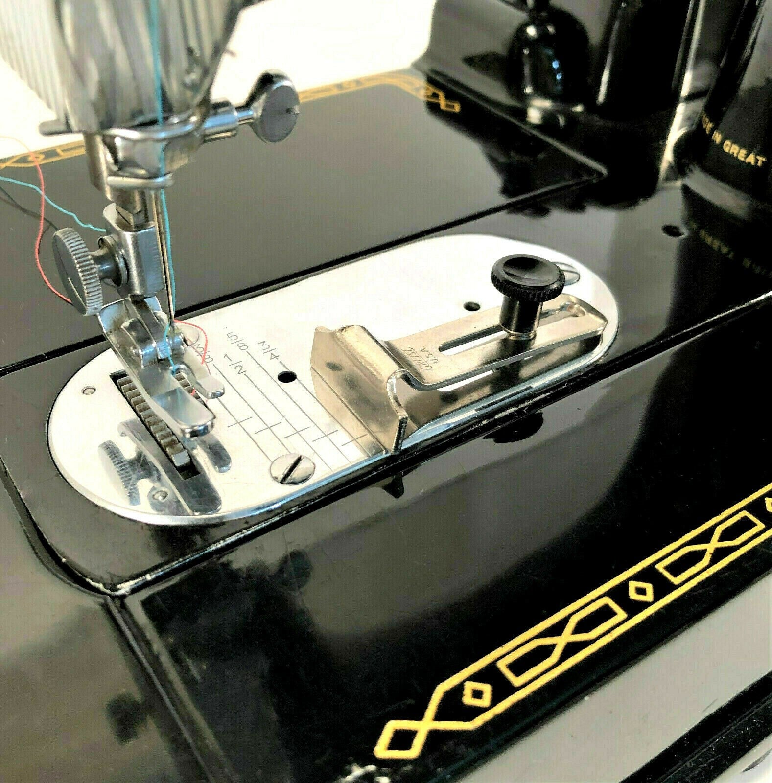 Vintage Greist Sewing Machine Seam Cloth Hem Guide with Thumb Screw USA - The Old Singer Shop