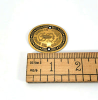 Vintage Singer Sewing Machine Brass Badge Emblem Medallion Black Rim - The Old Singer Shop