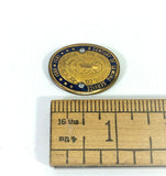 Singer 221 Featherweight Sewing Machine 1951 Centennial Brass Badge Emblem Medallion - The Old Singer Shop